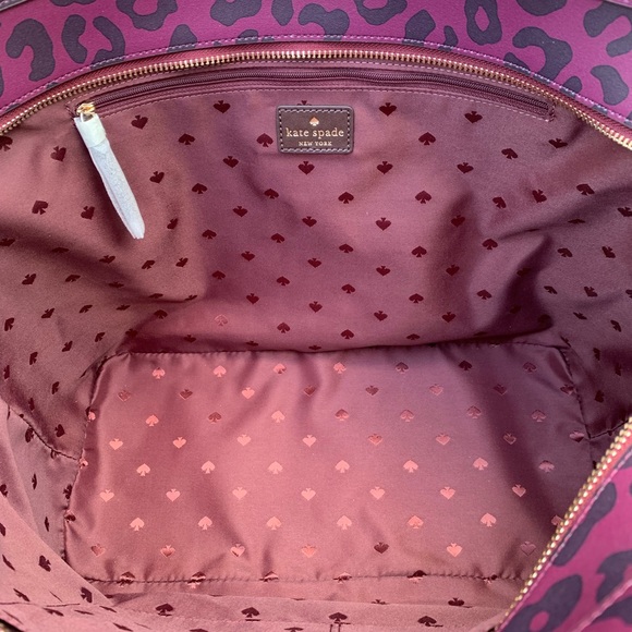 NWT ANIMAL PRINT KATE SPADE LARGE SHOULDER BAG - Picture 8 of 13
